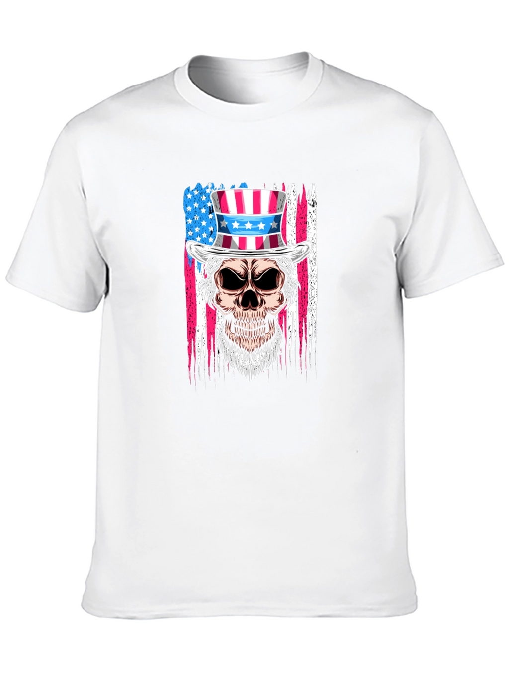 Patriotic Skull T-Shirt - USA Flag Design