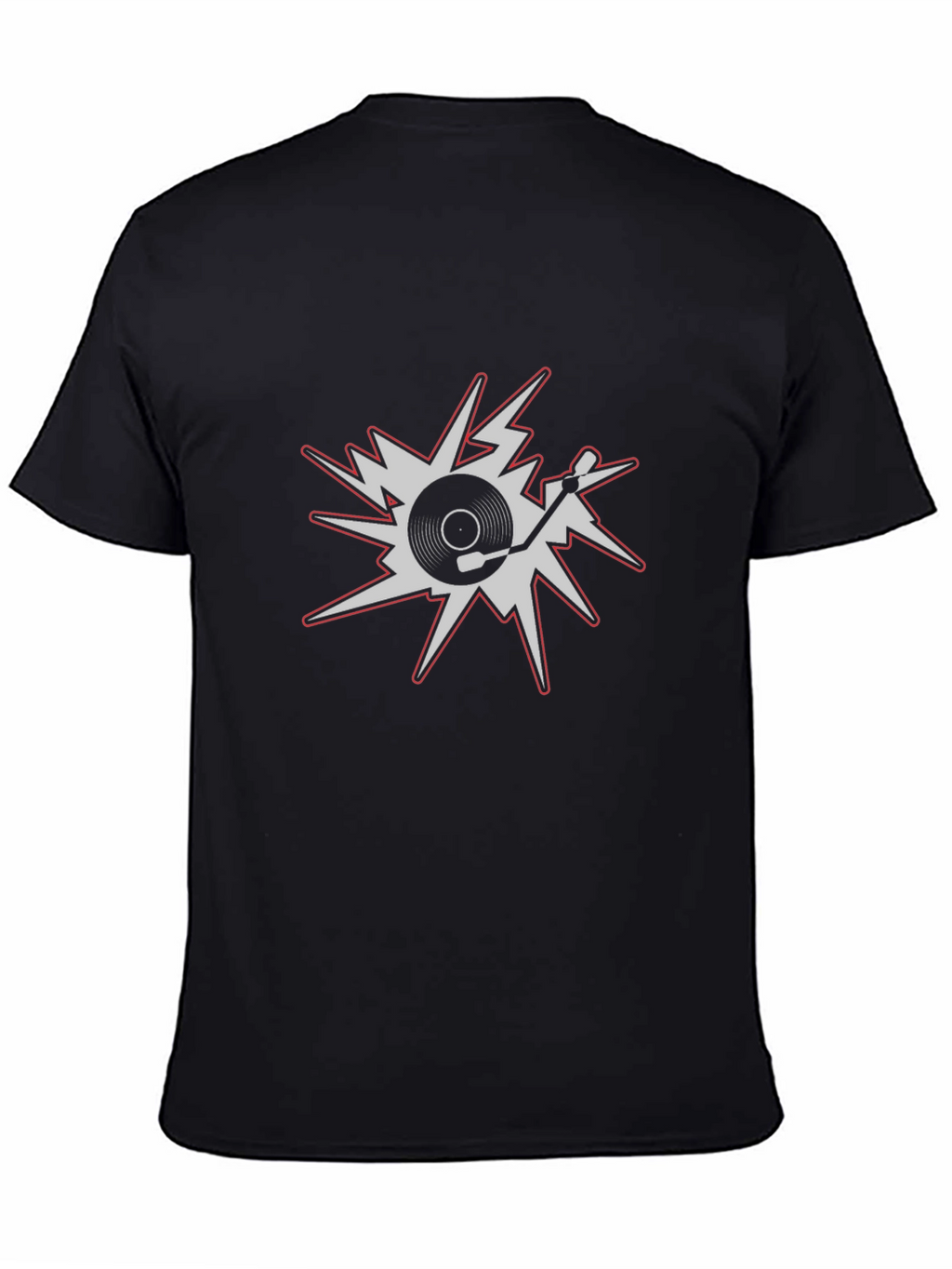 DJ Turntable Graphic Tee - Black Cotton T-Shirt