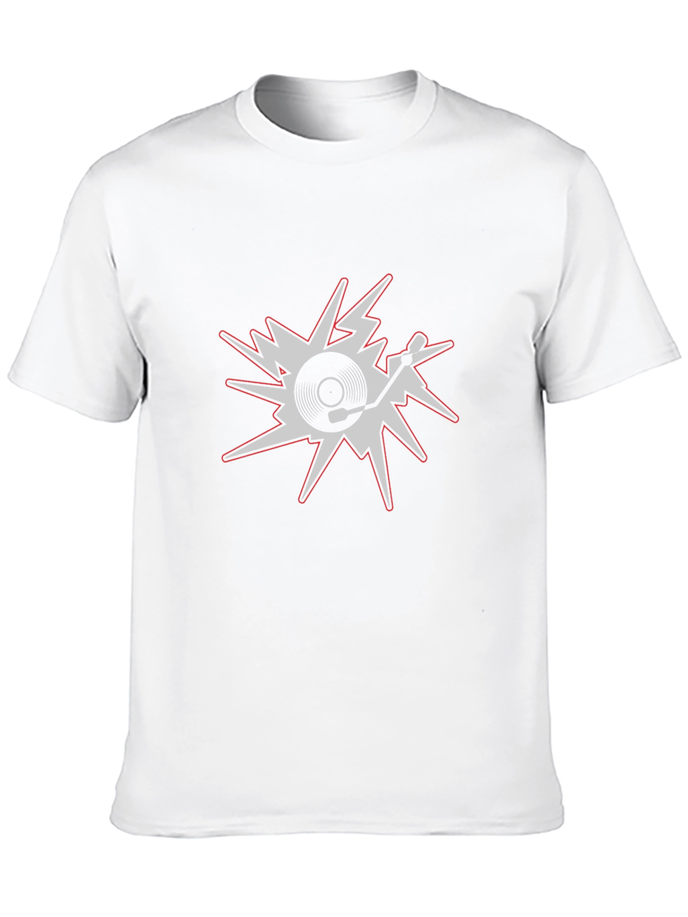 DJ Turntable Graphic Tee - Black Cotton T-Shirt