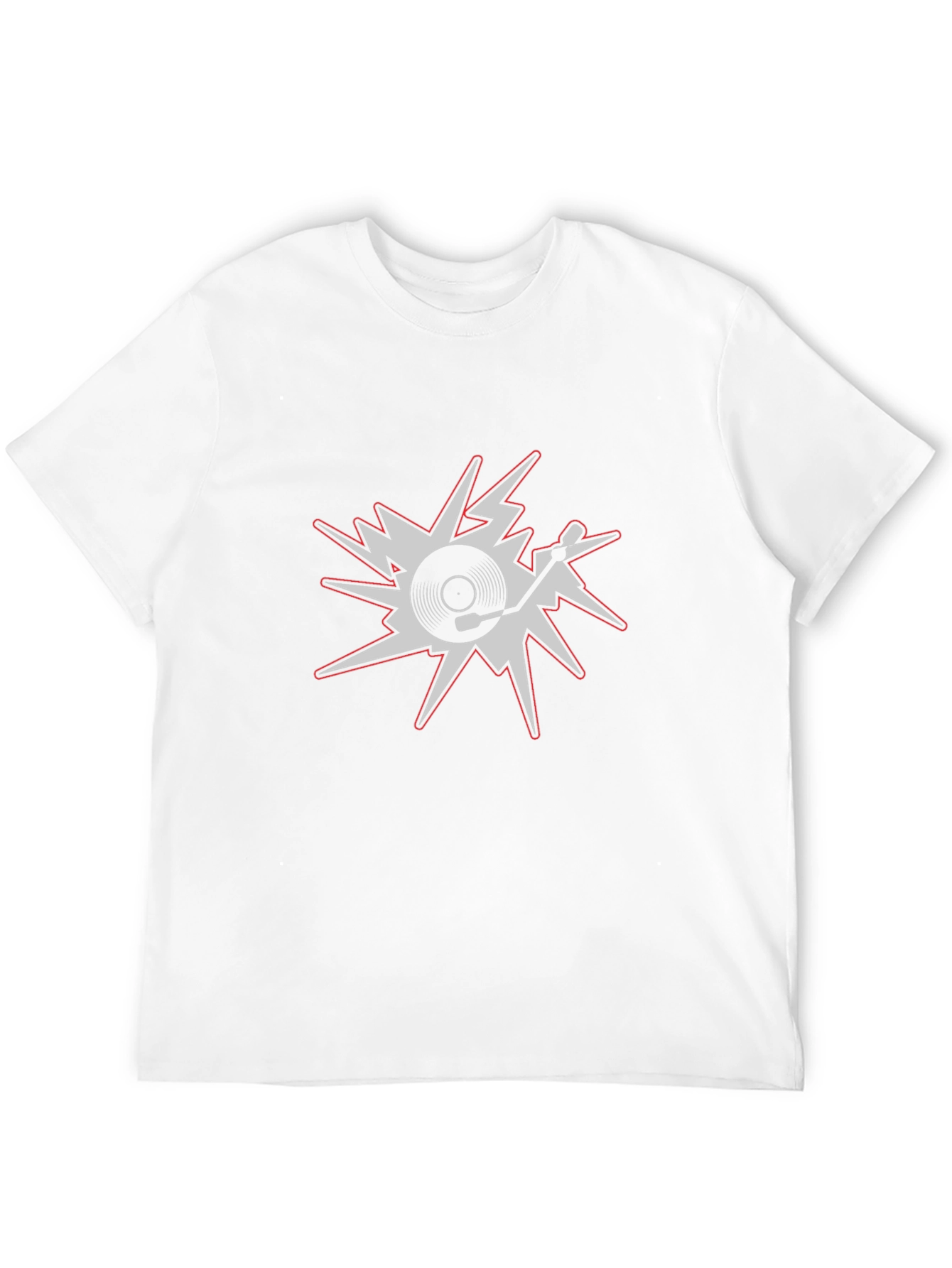 DJ Turntable Graphic Tee - Black Cotton T-Shirt