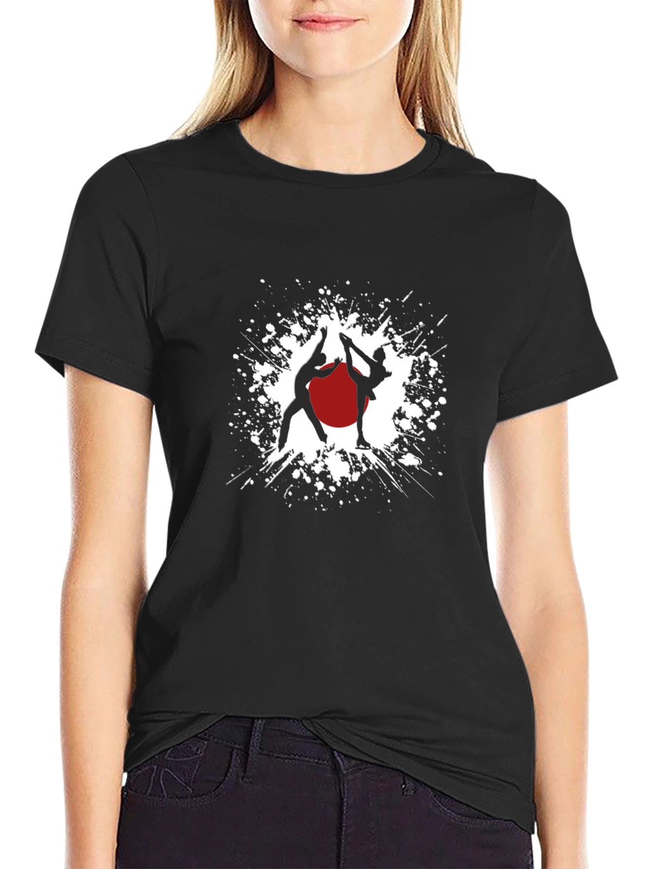 Figure Skating Black T-Shirt