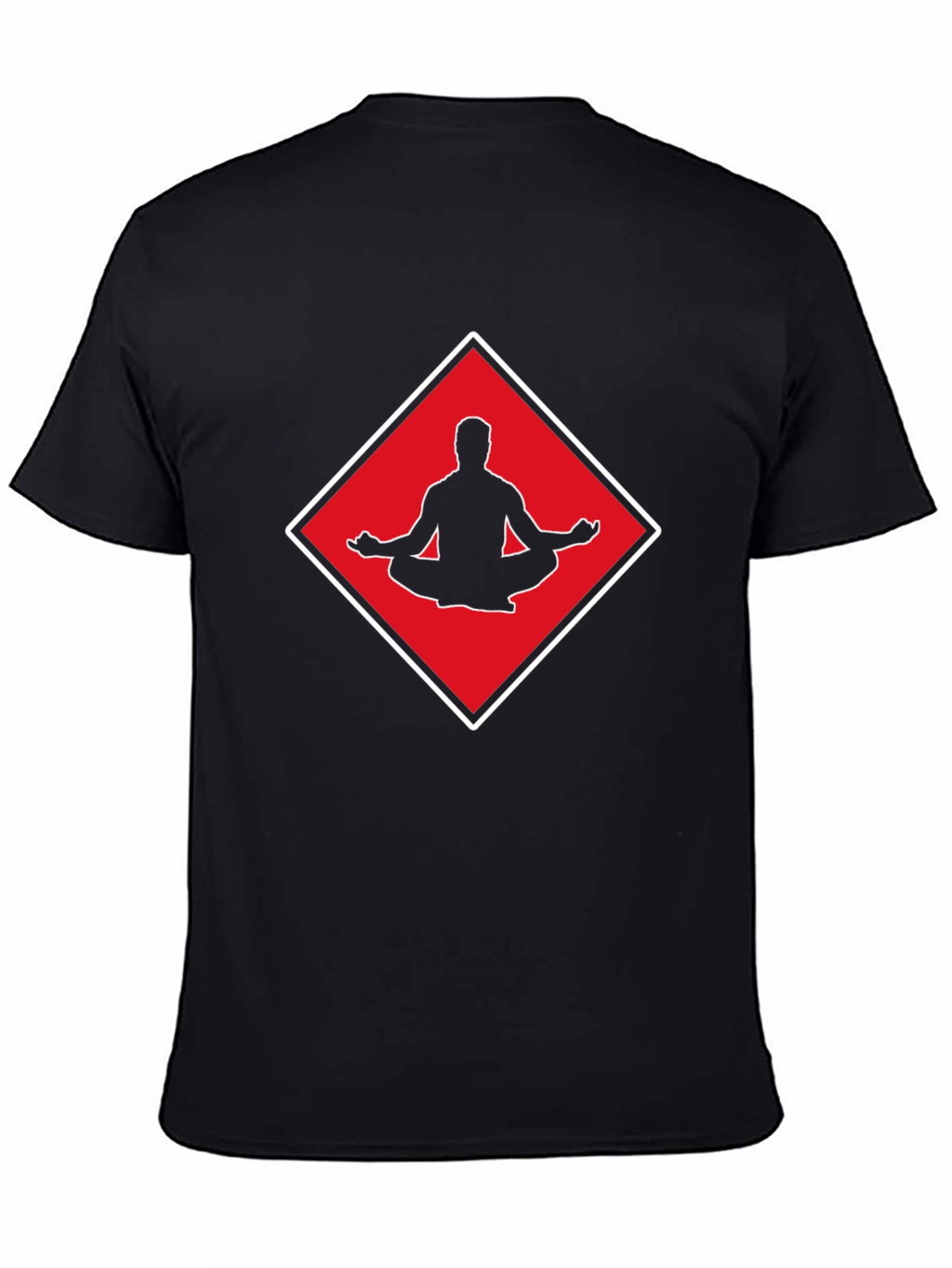 Meditate T-Shirt: Red Diamond Yoga Design