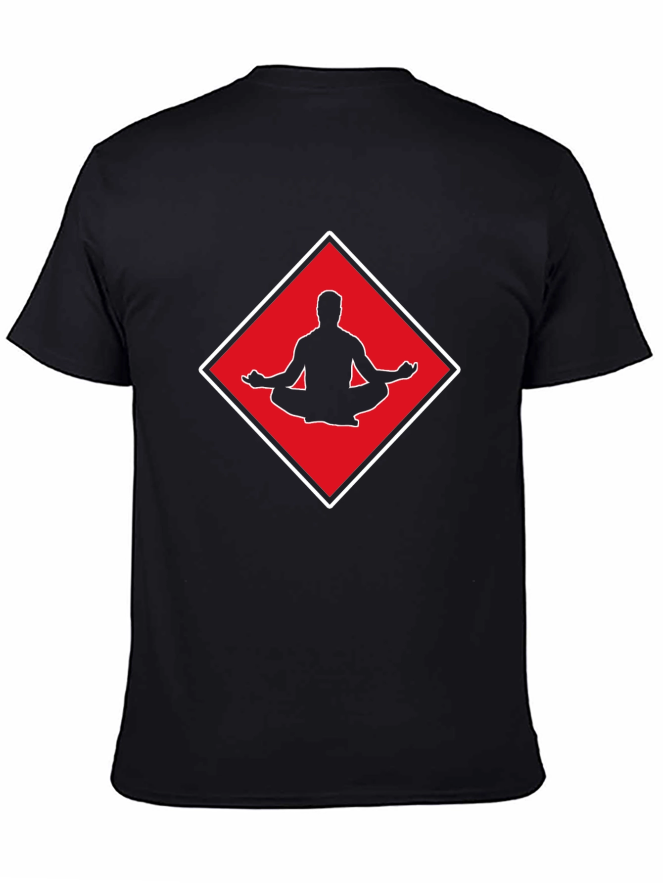 Meditate T-Shirt: Red Diamond Yoga Design