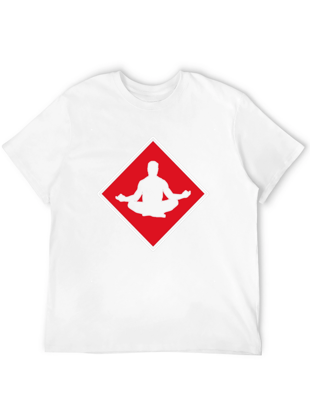 Meditate T-Shirt: Red Diamond Yoga Design