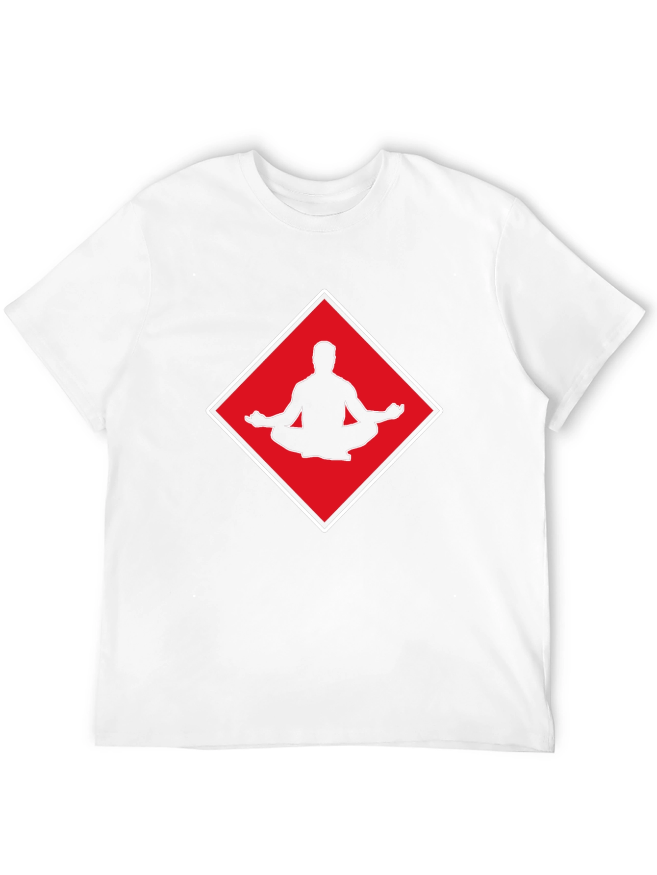 Meditate T-Shirt: Red Diamond Yoga Design
