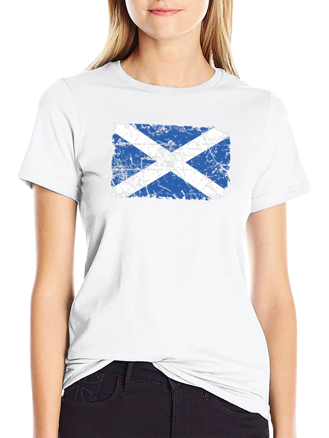 Scottish Flag Distressed T-Shirt