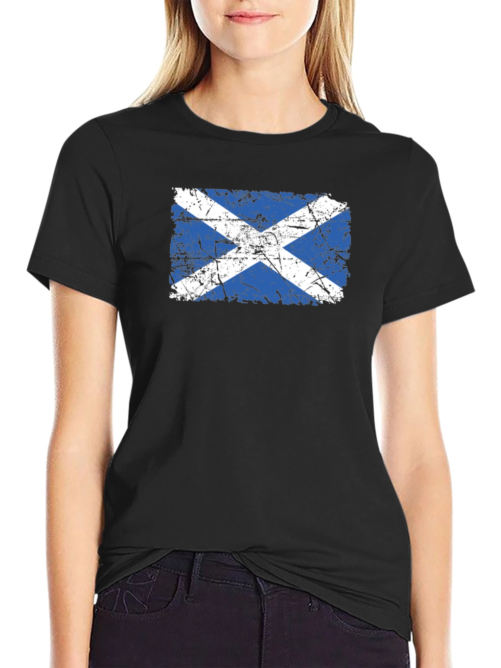 Scottish Flag Distressed T-Shirt
