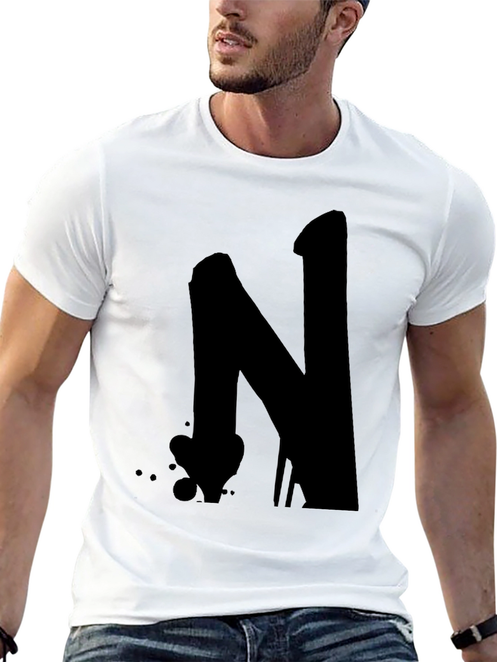 Bold N Graphic Black T-Shirt