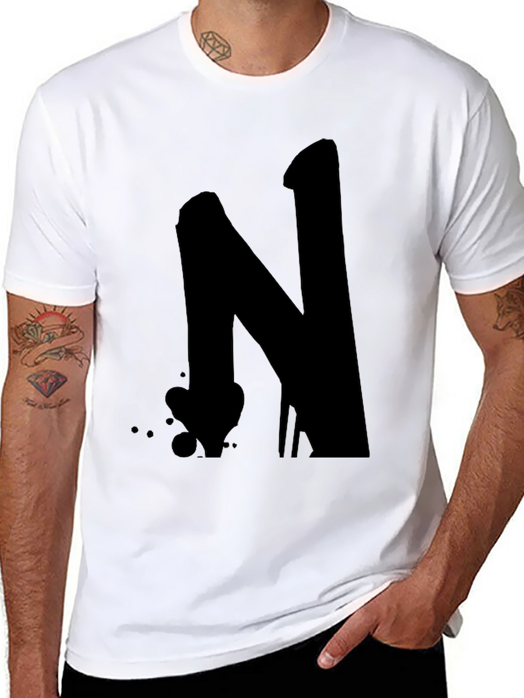 Bold N Graphic Black T-Shirt