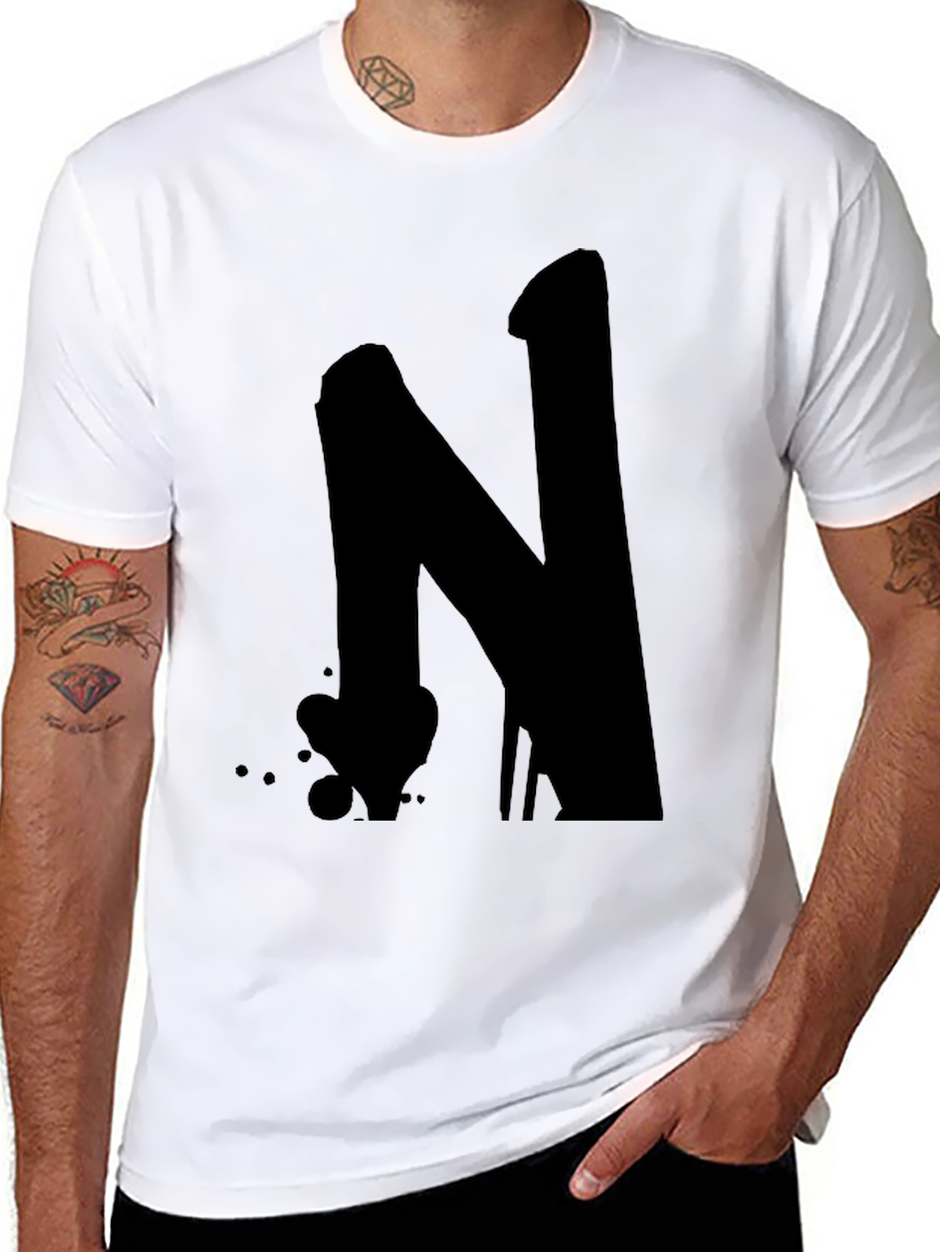 Bold N Graphic Black T-Shirt