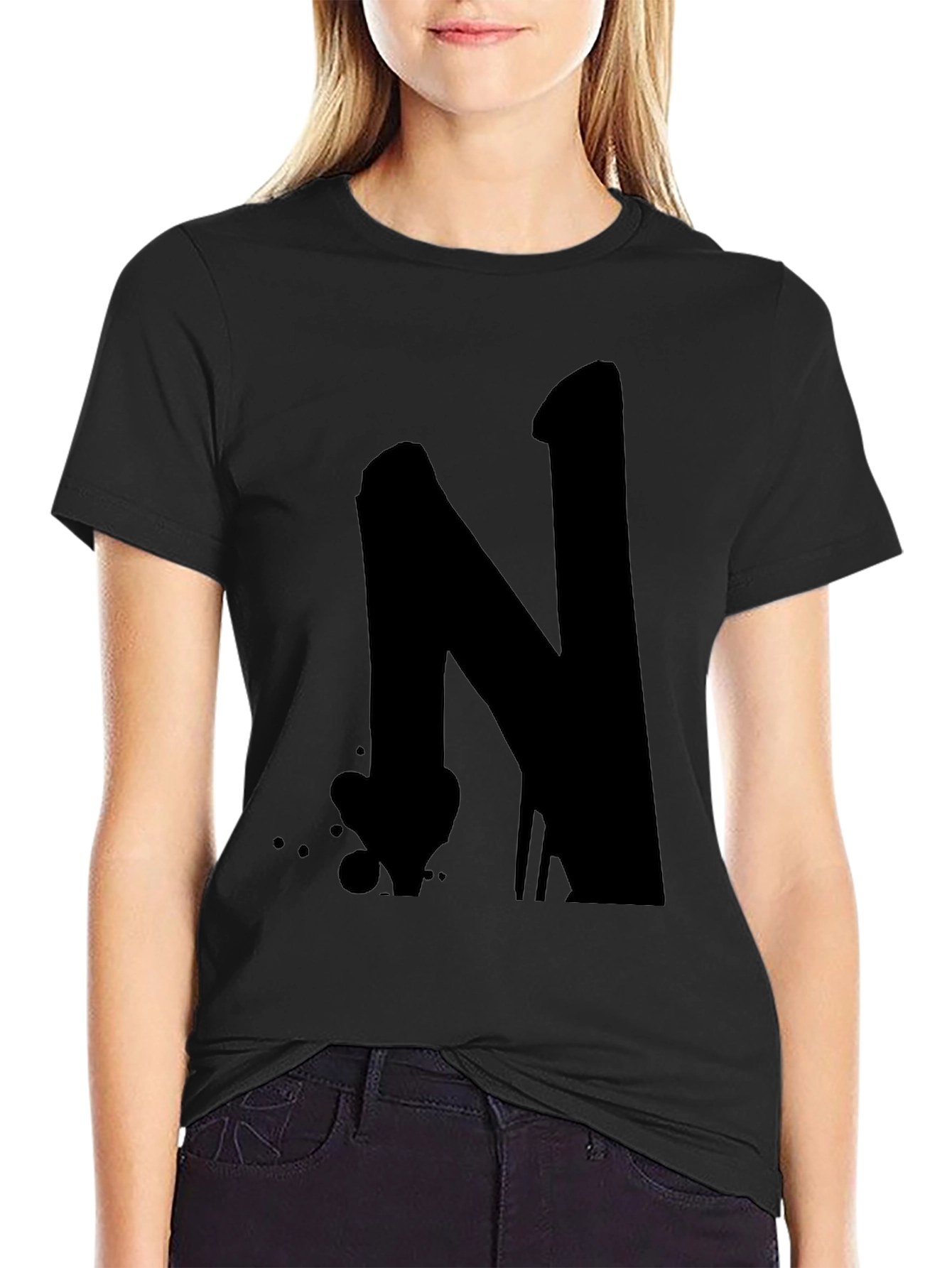 Bold N Graphic Black T-Shirt