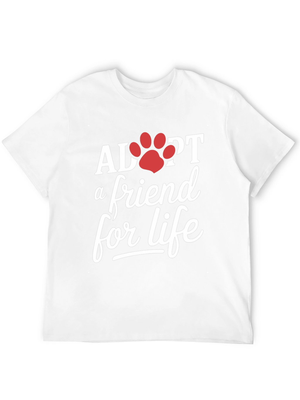 Adopt a Friend for Life Black T-Shirt