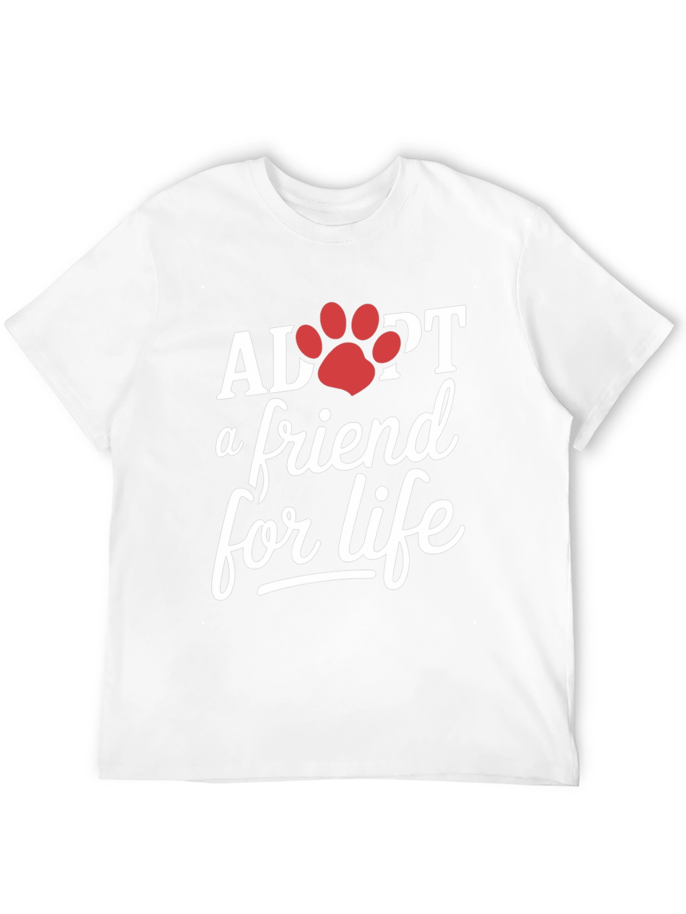 Adopt a Friend for Life Black T-Shirt