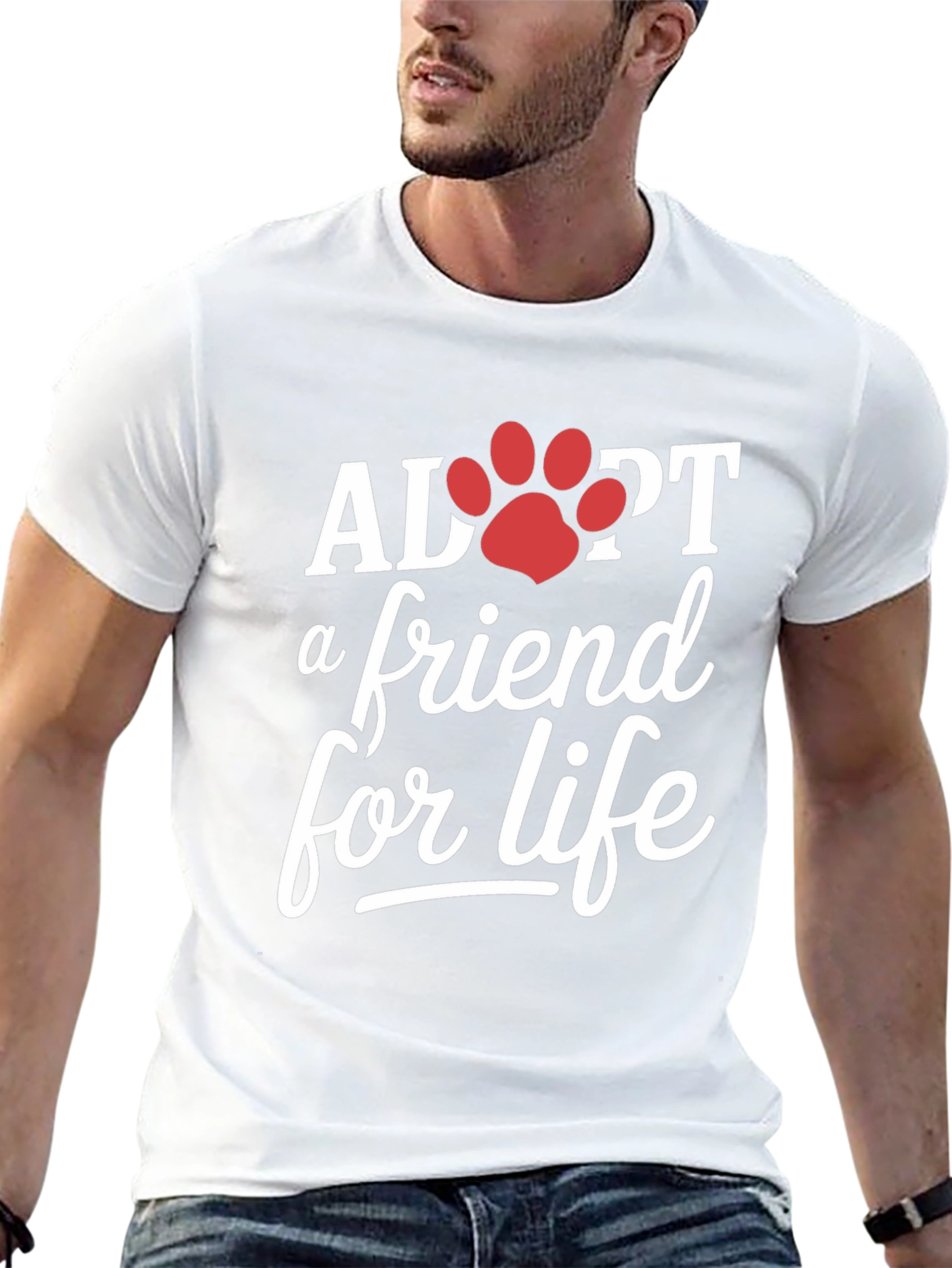 Adopt a Friend for Life Black T-Shirt