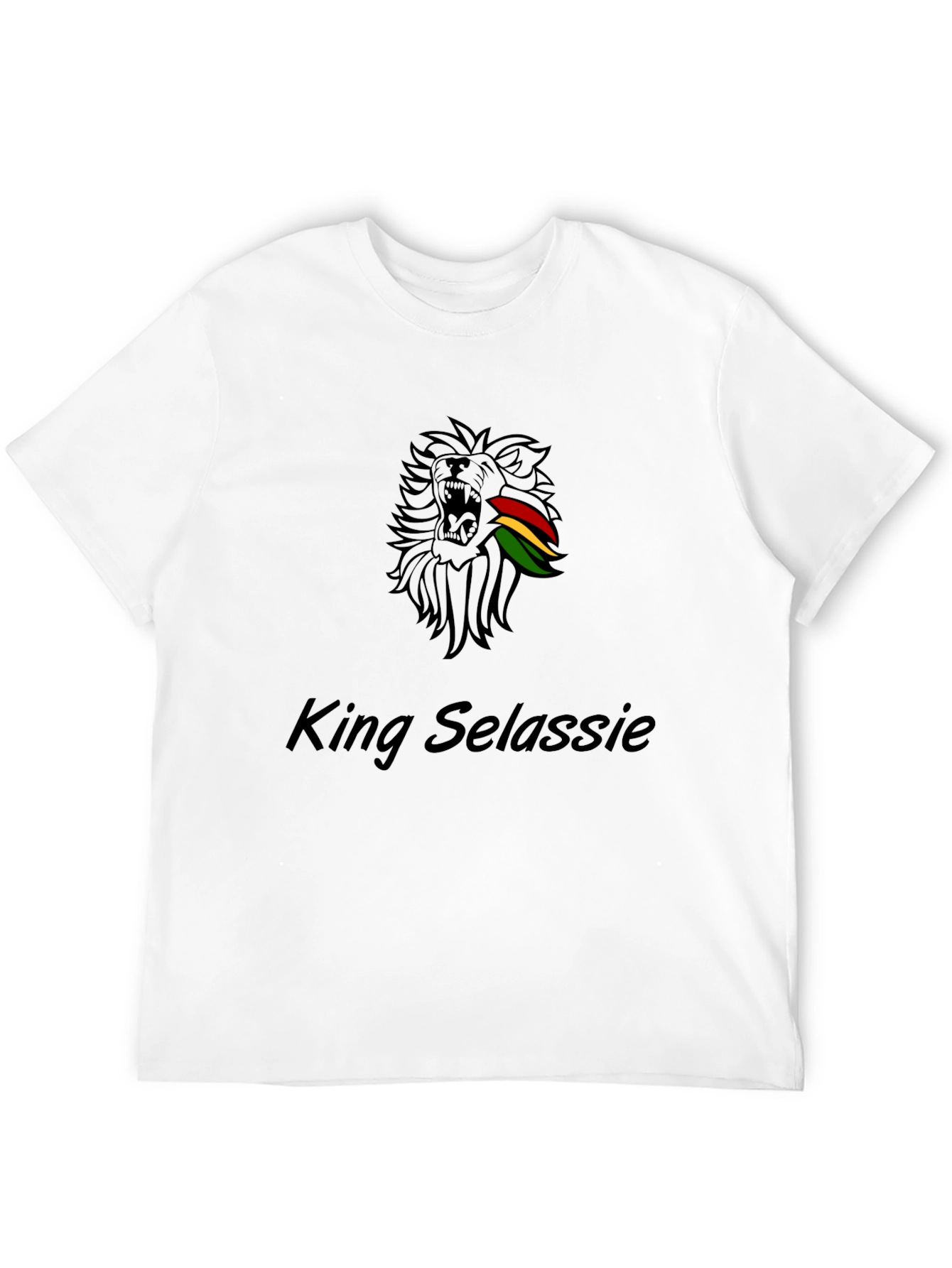 King Selassie Lion T-Shirt - Rastafarian Style