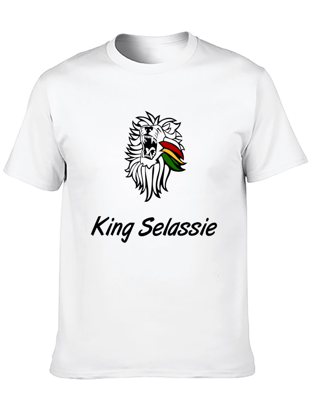 King Selassie Lion T-Shirt - Rastafarian Style
