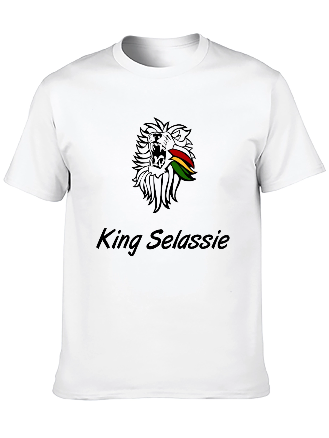 King Selassie Lion T-Shirt - Rastafarian Style