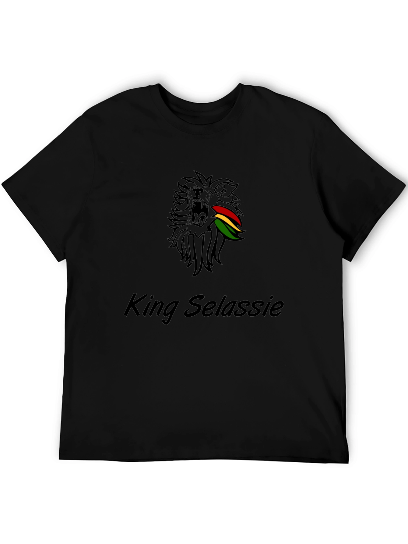 King Selassie Lion T-Shirt - Rastafarian Style