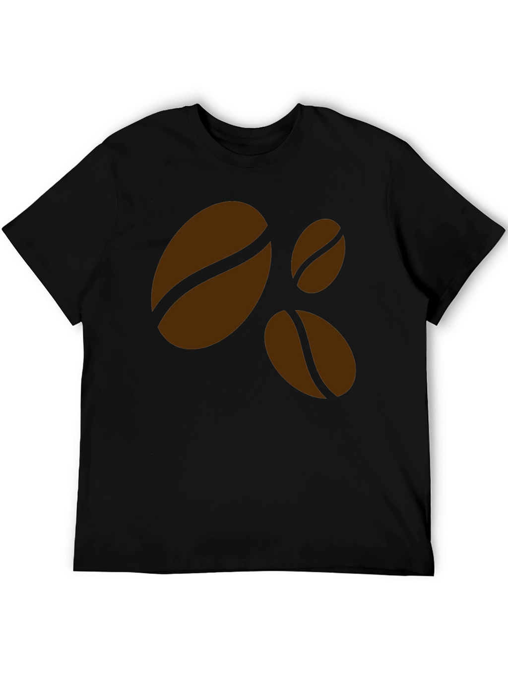 Coffee Bean Graphic Black T-Shirt - Casual Style