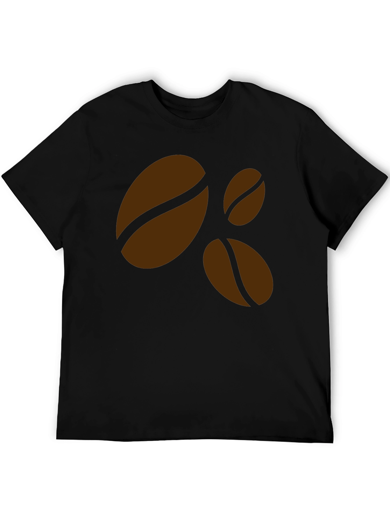 Coffee Bean Graphic Black T-Shirt - Casual Style