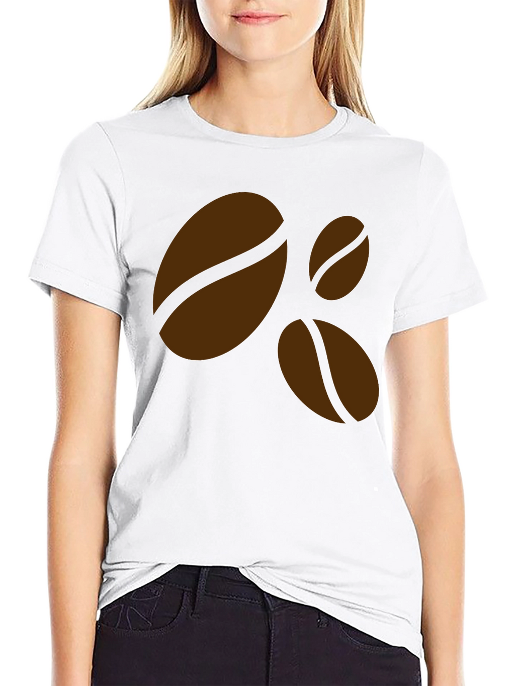 Coffee Bean Graphic Black T-Shirt - Casual Style