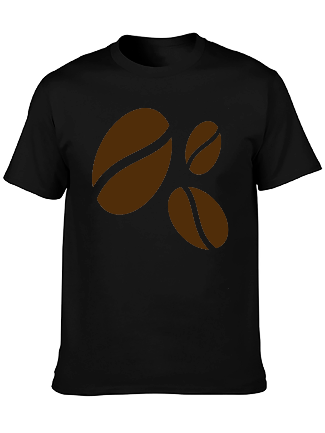 Coffee Bean Graphic Black T-Shirt - Casual Style