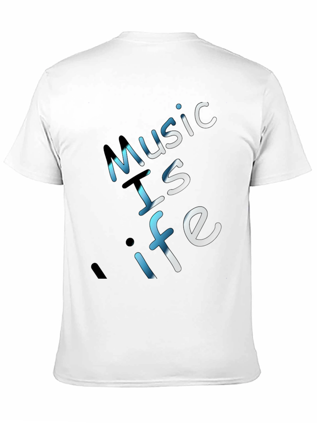 Music is Life Graphic Tee - Black Crew Neck
