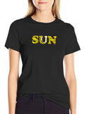 Sunflower SUN Graphic Black T-Shirt