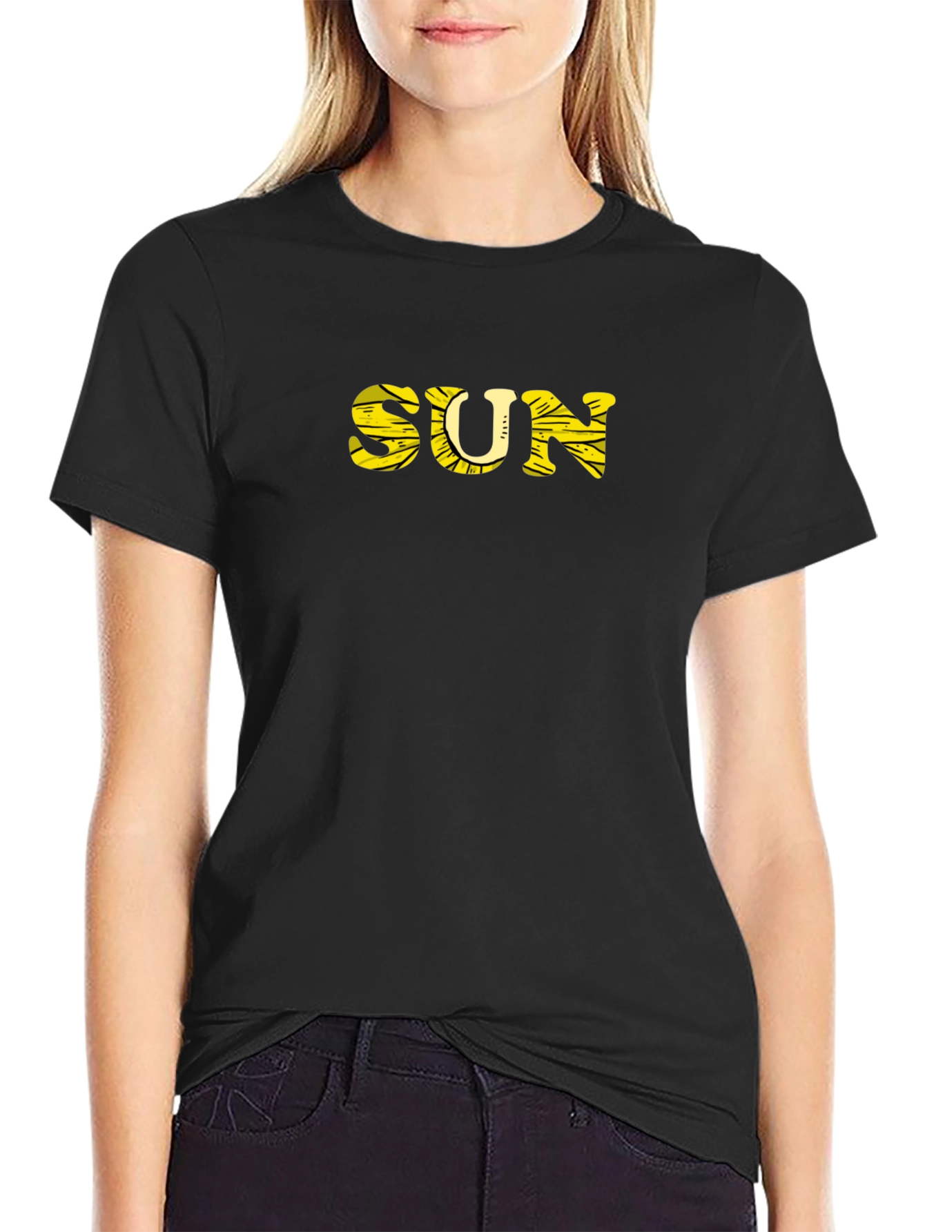 Sunflower SUN Graphic Black T-Shirt