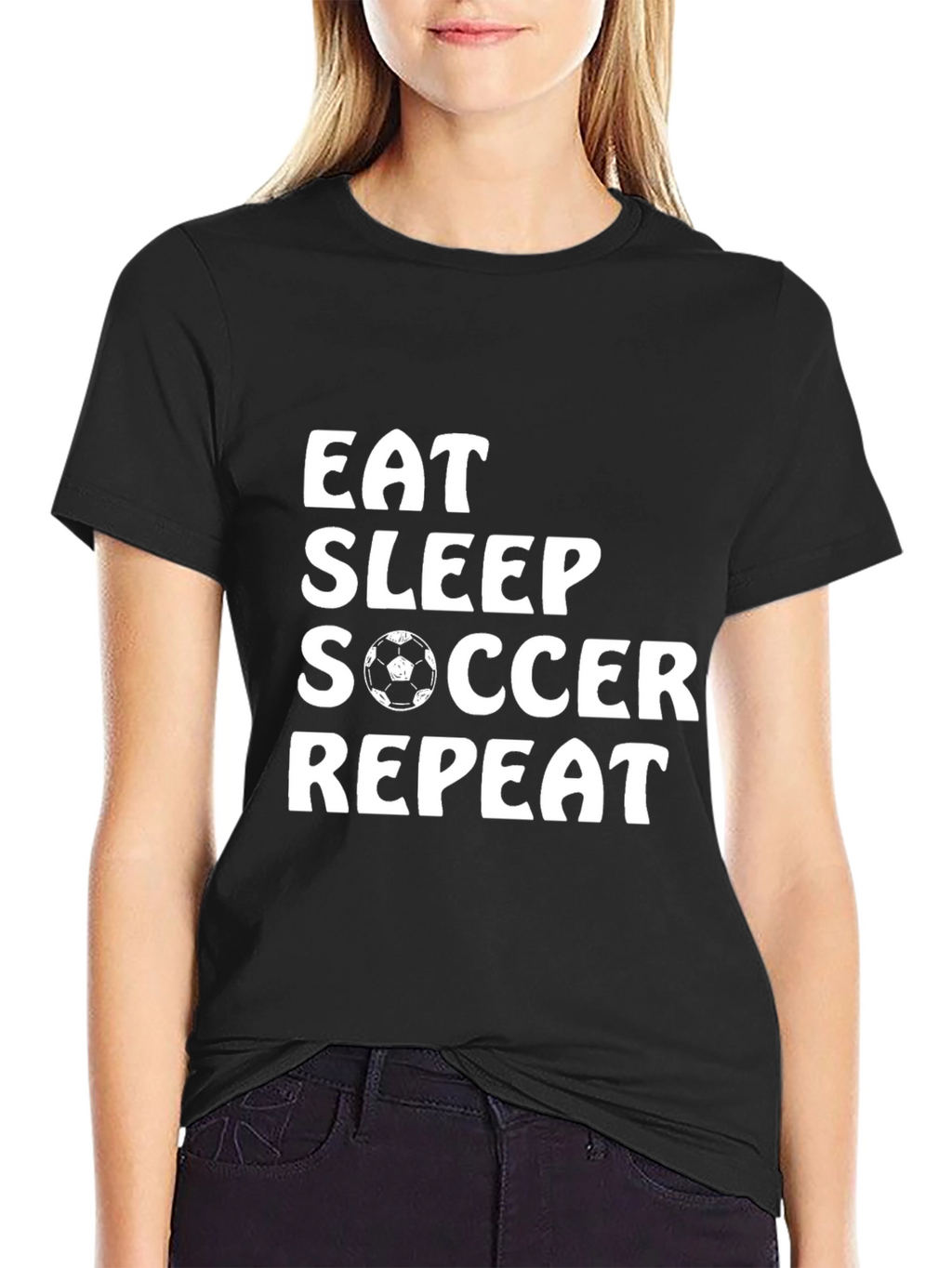 Eat Sleep Soccer Repeat T-Shirt | Soccer Lover Tee