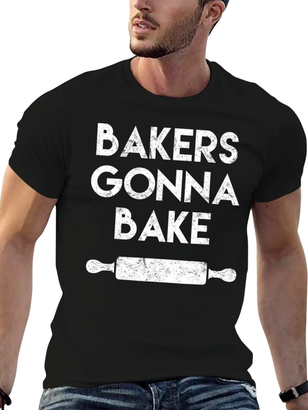 Bakers Gonna Bake T-Shirt - Rolling Pin Graphic
