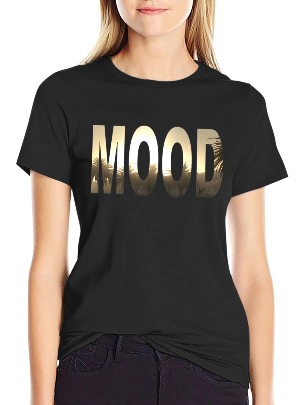 Sunset Palm Tree MOOD Graphic T-Shirt
