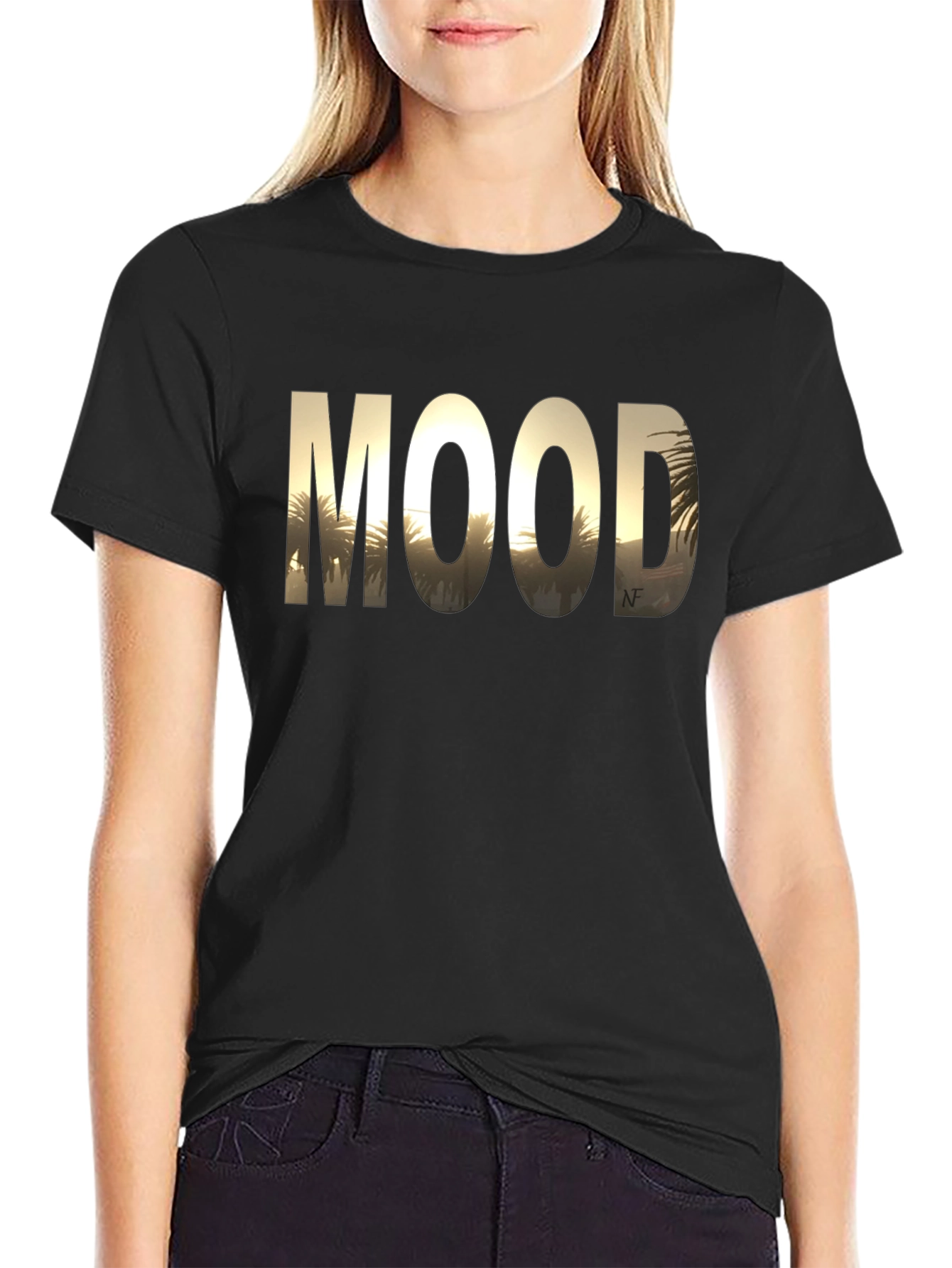Sunset Palm Tree MOOD Graphic T-Shirt