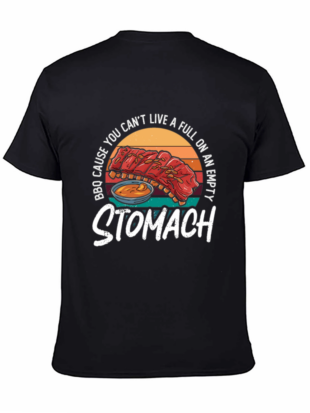 BBQ Ribs Graphic T-Shirt - Full Stomach Club