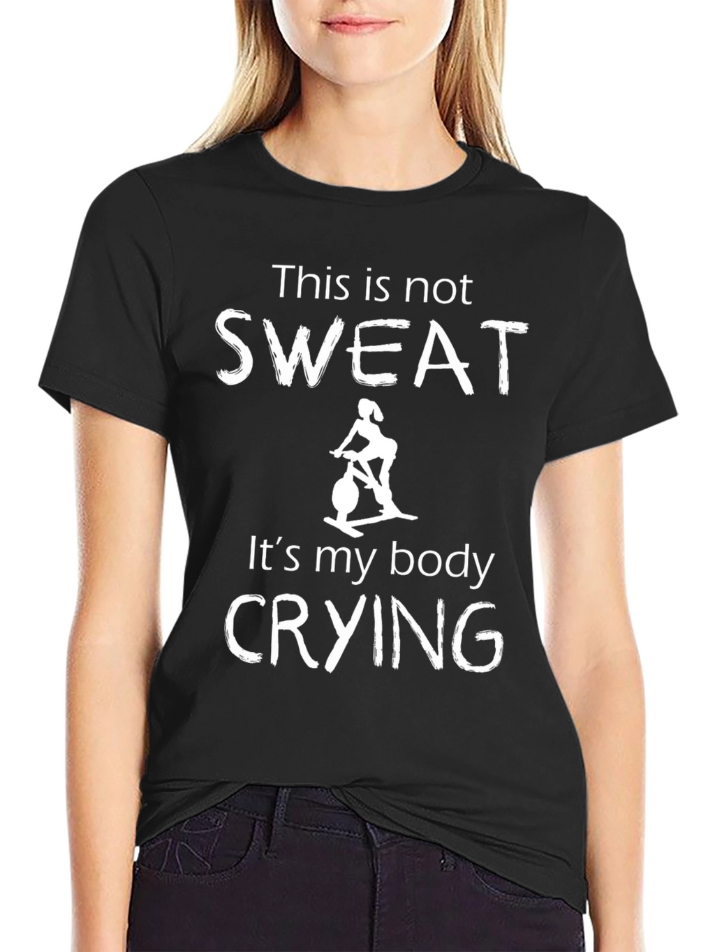 Funny Exercise T-Shirt - This is Not Sweat Crying