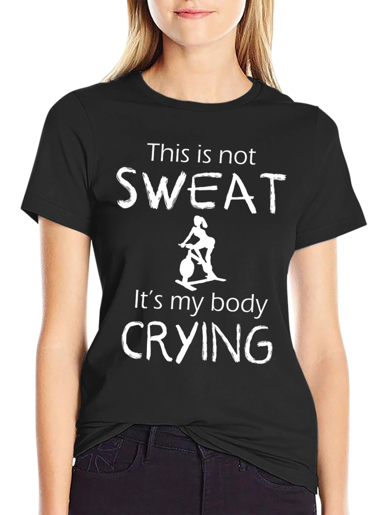 Funny Exercise T-Shirt - This is Not Sweat Crying