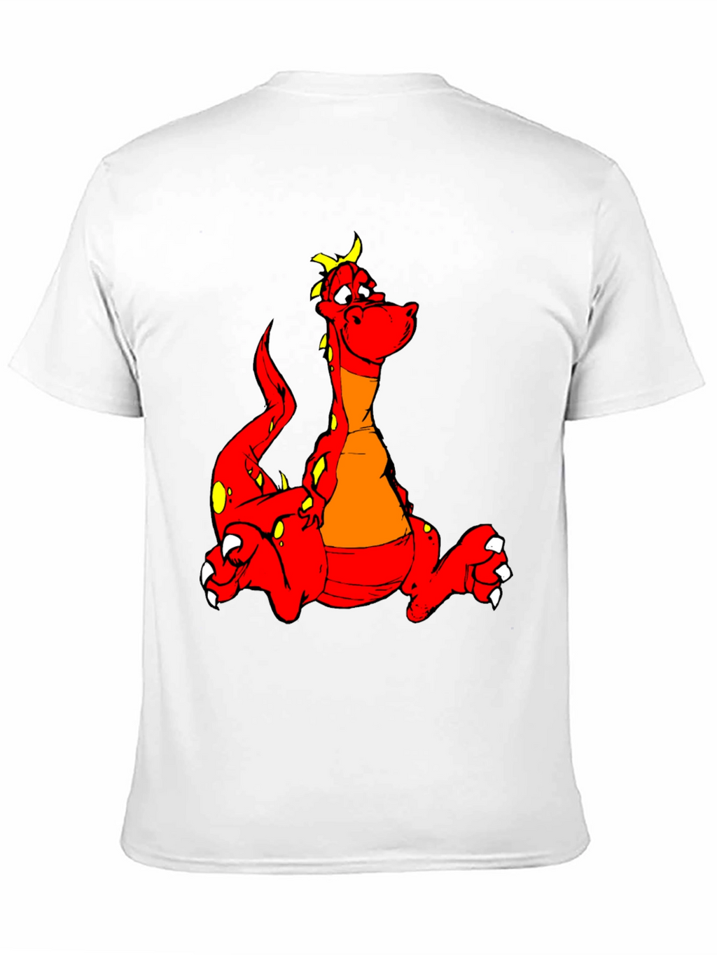 Cartoon Dragon Graphic Tee - Black T-Shirt