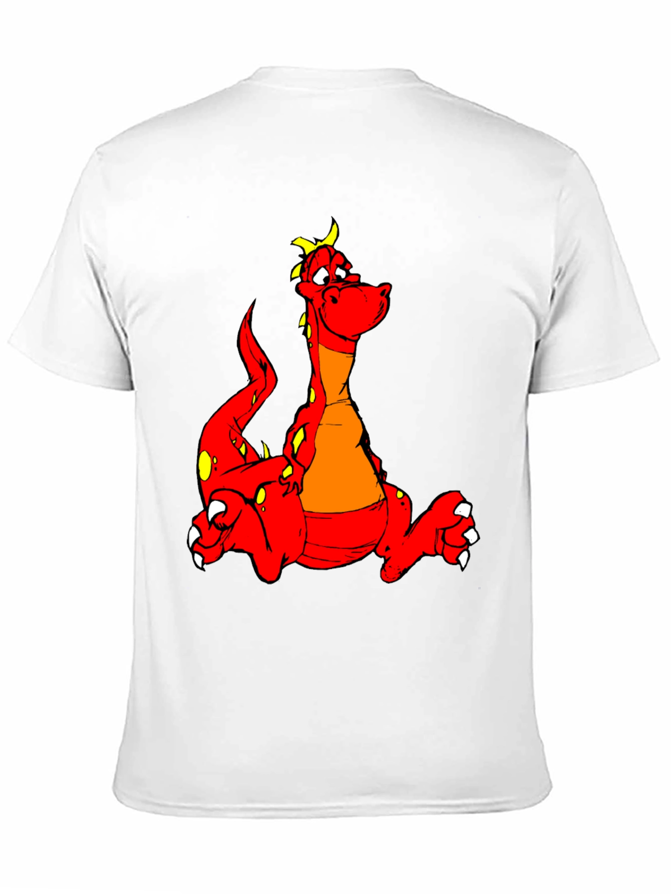 Cartoon Dragon Graphic Tee - Black T-Shirt