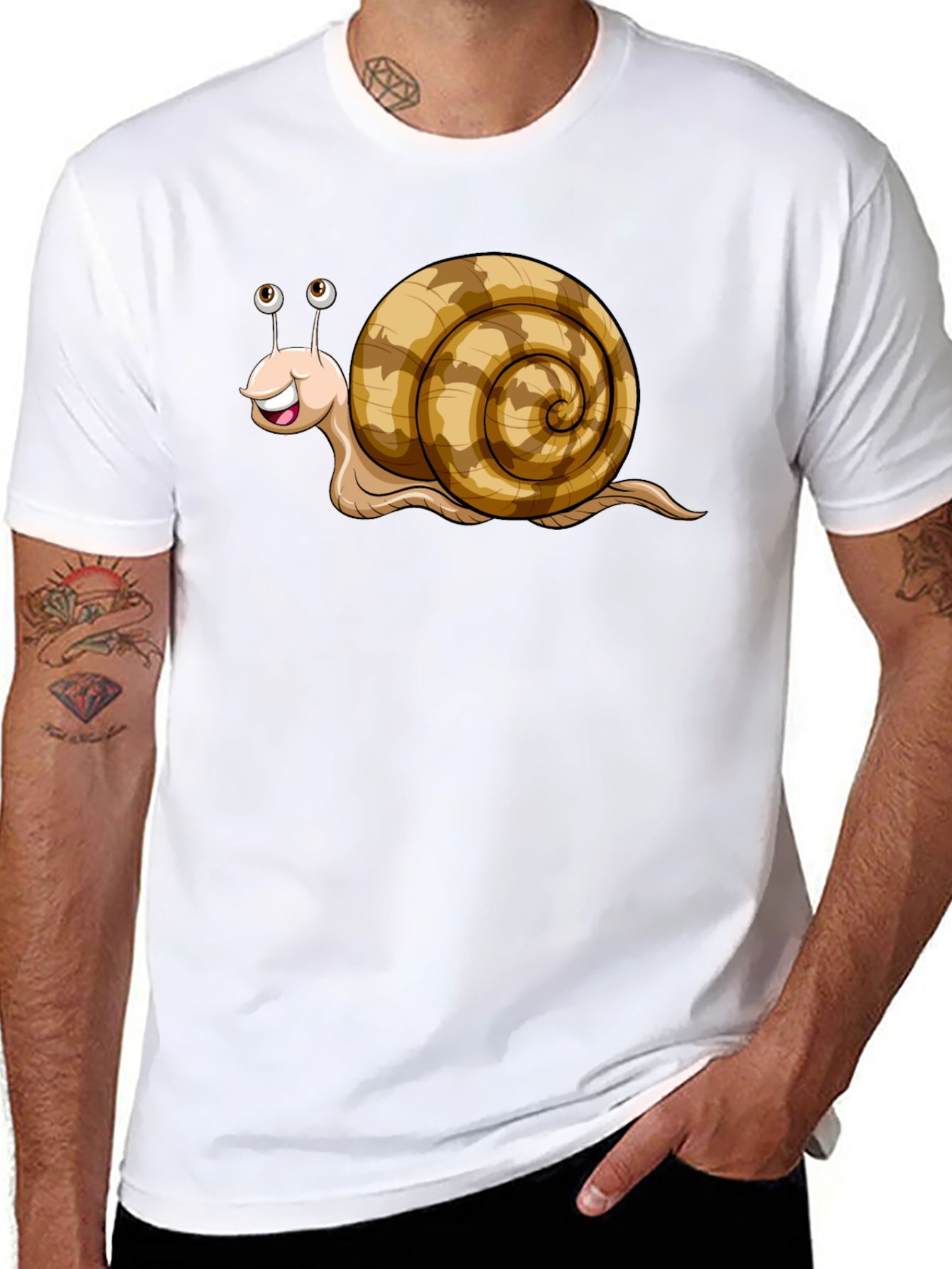 Cute Snail Cartoon Graphic Tee Shirt