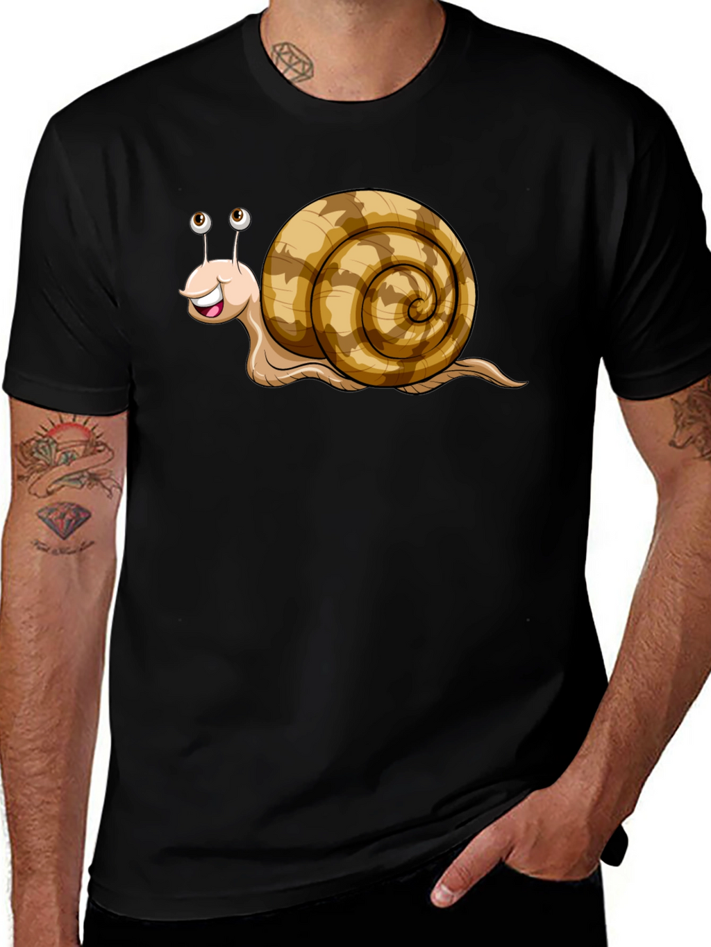 Cute Snail Cartoon Graphic Tee Shirt