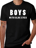 Boys With Blue Eyes T-Shirt - Black Graphic Tee