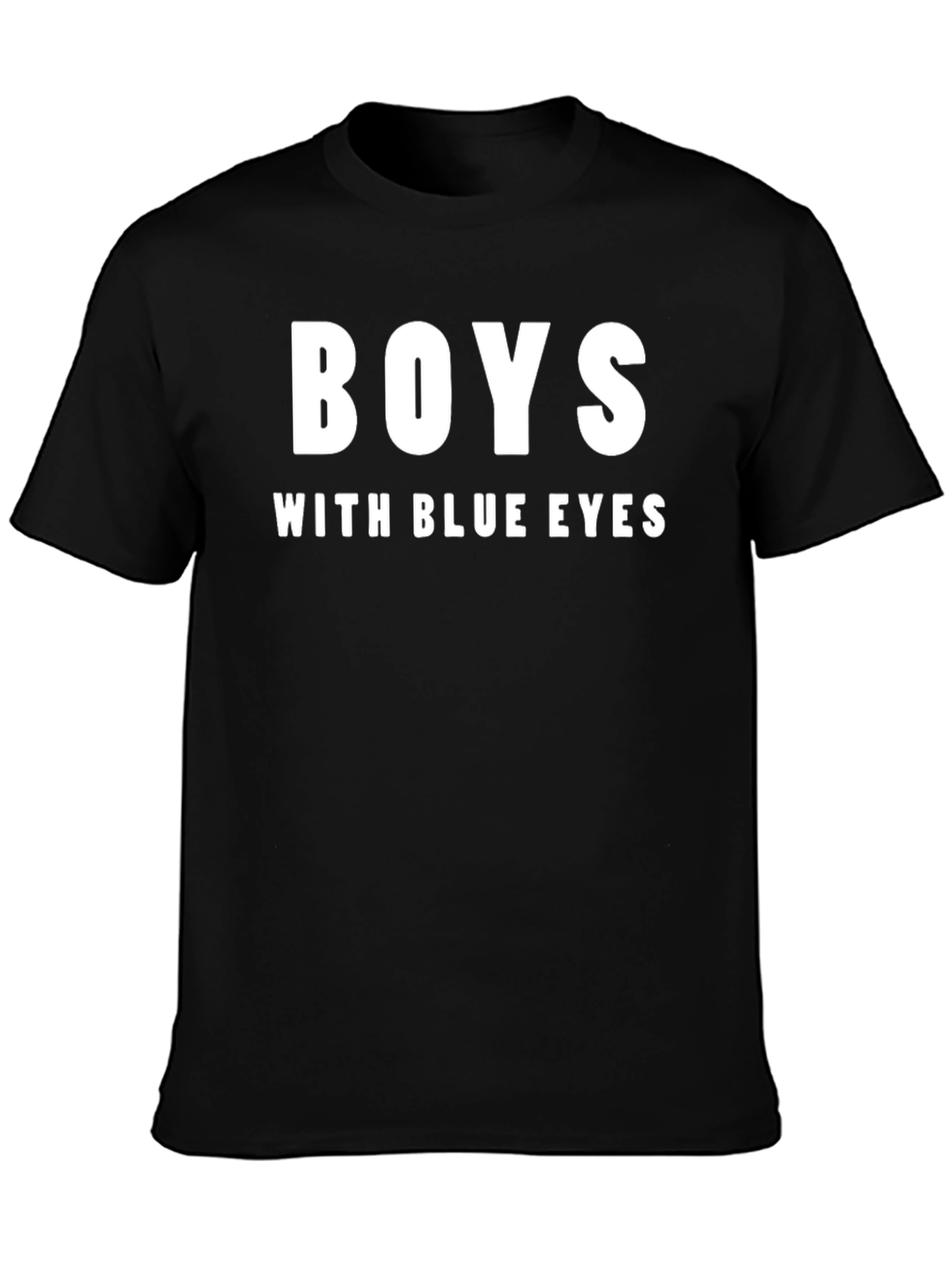Boys With Blue Eyes T-Shirt - Black Graphic Tee