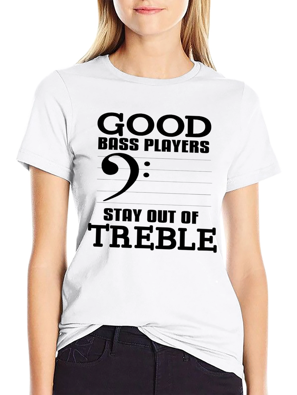 Bass Player Stay Out of Treble Graphic Tee