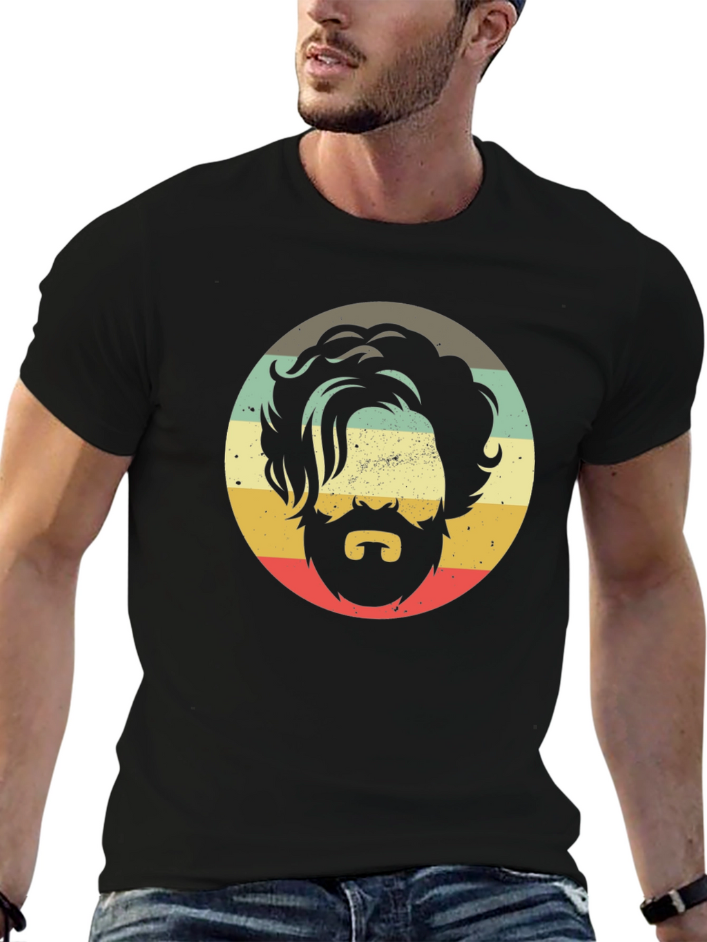 Retro Bearded Man Graphic Tee
