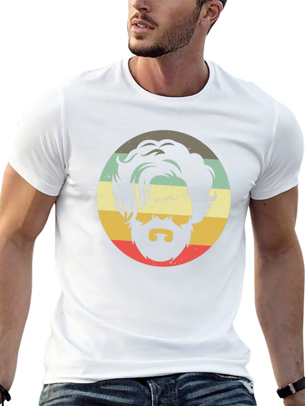 Retro Bearded Man Graphic Tee