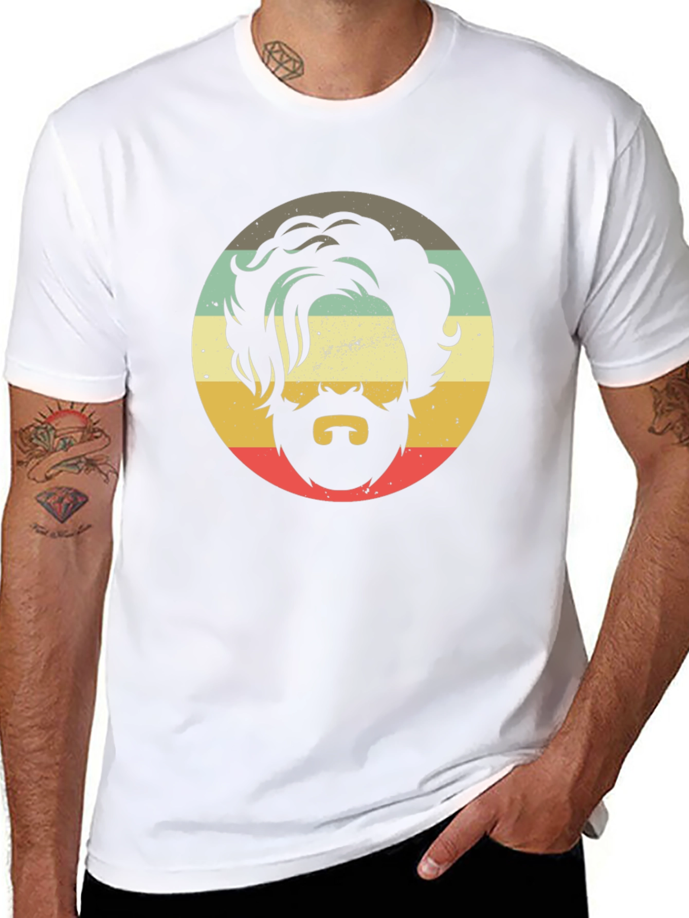 Retro Bearded Man Graphic Tee