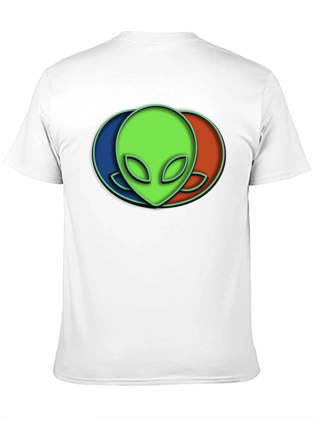 Alien Head Graphic Tee - Black Cotton Blend