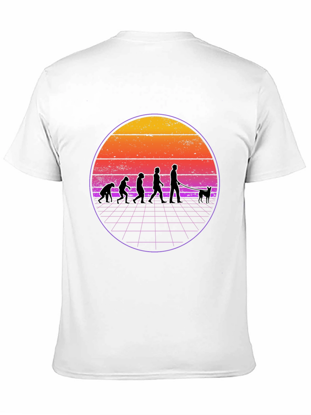 Retro Evolution Dog Walker T-Shirt