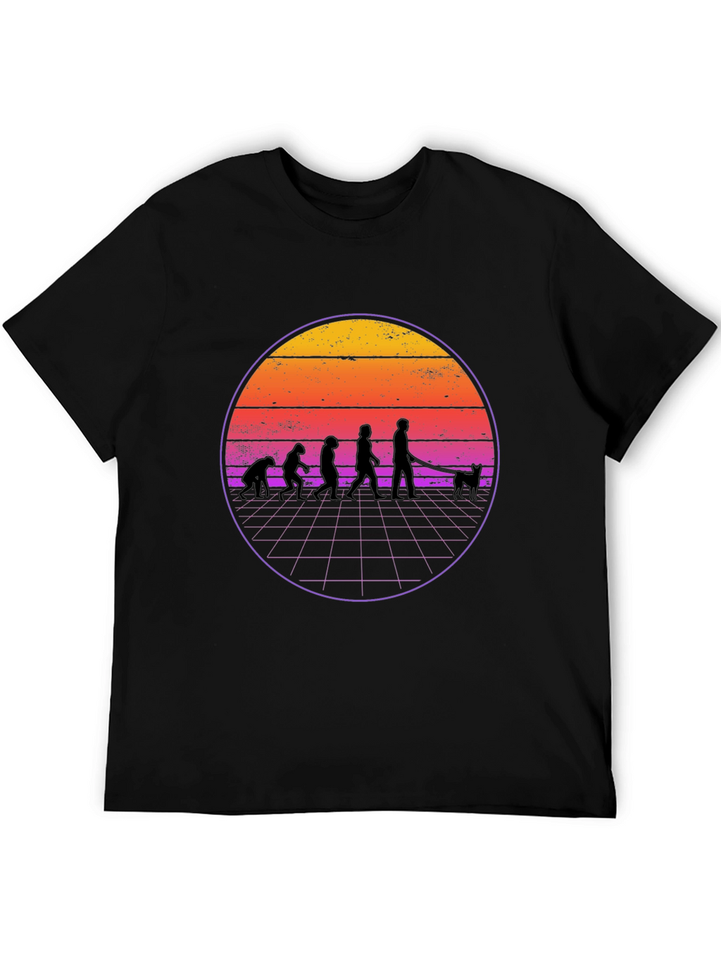 Retro Evolution Dog Walker T-Shirt