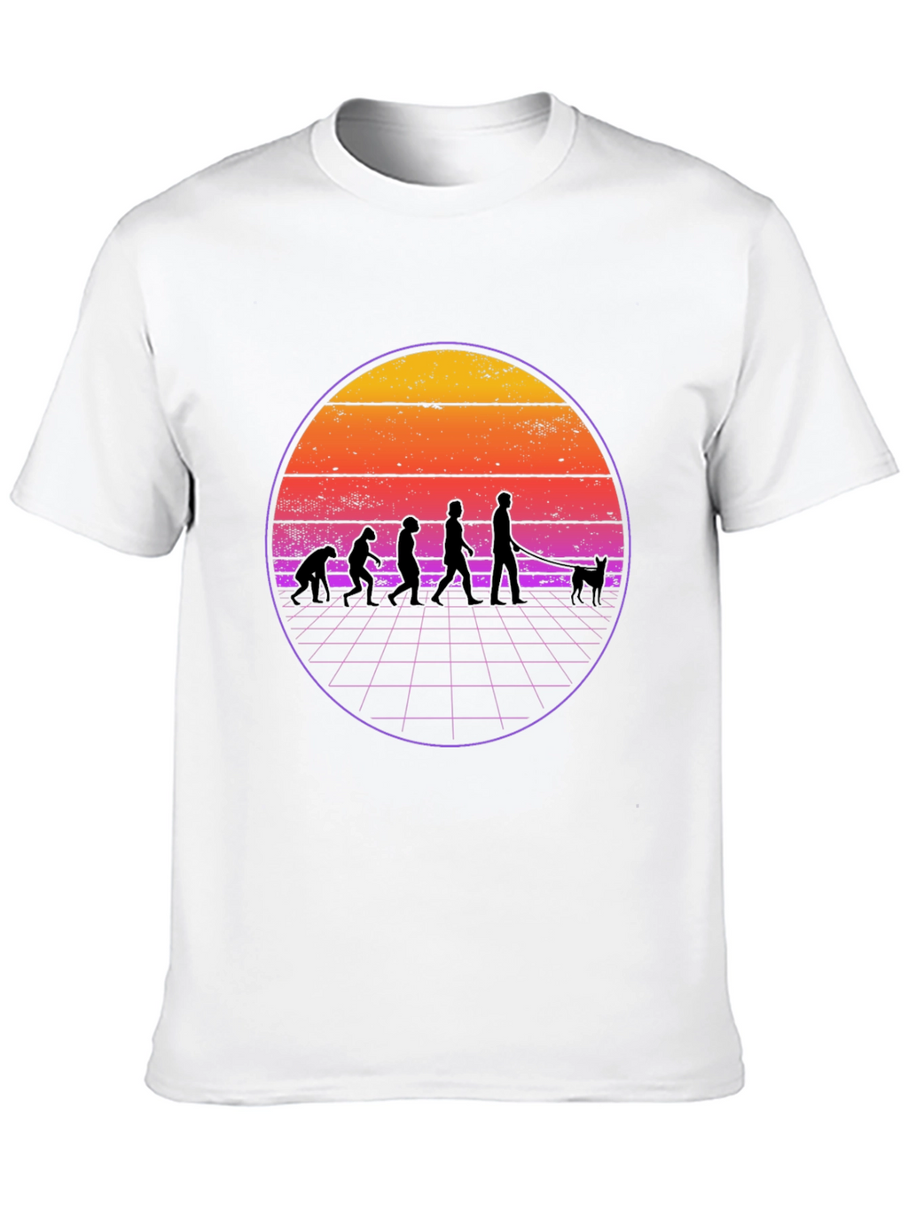 Retro Evolution Dog Walker T-Shirt